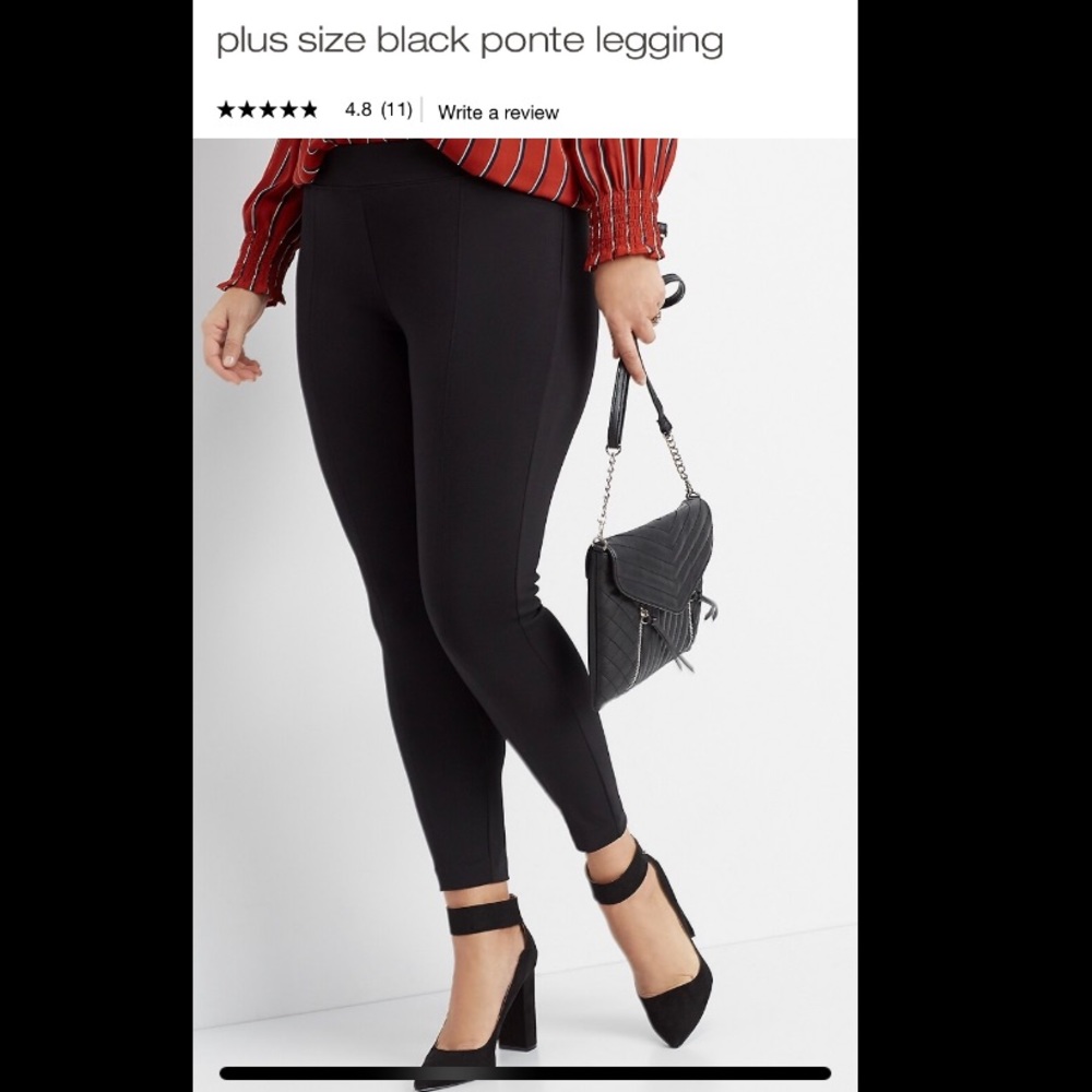 Black Ponte leggings size 24W